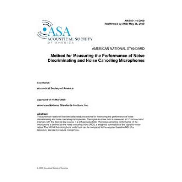 ASA S1.16-2000 (R2024)