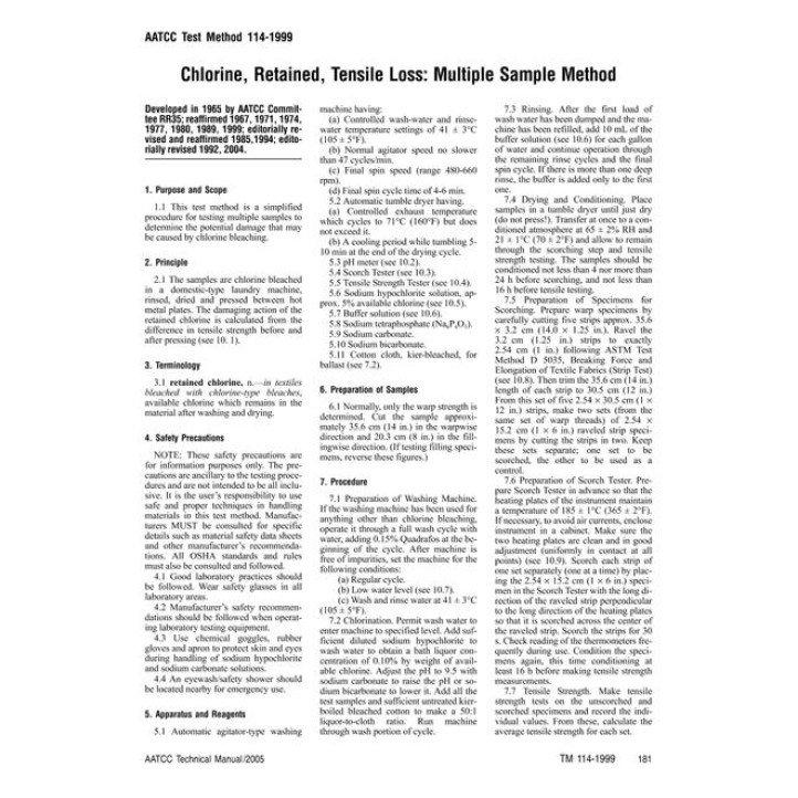 AATCC 114-1999