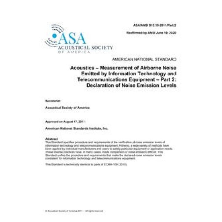 ASA S12.10-2011/Part 2