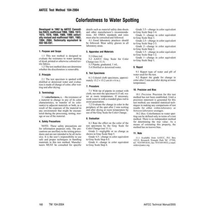 AATCC 104-2004
