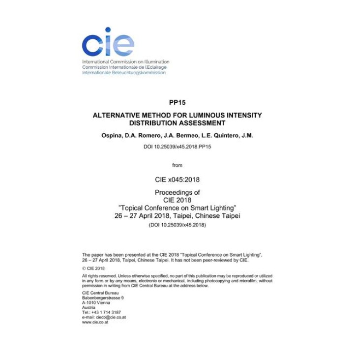 ALTERNATIVE METHOD FOR LUMINOUS INTENSITY DISTRIBUTION ASSESSMENT (PP15, 330-338)