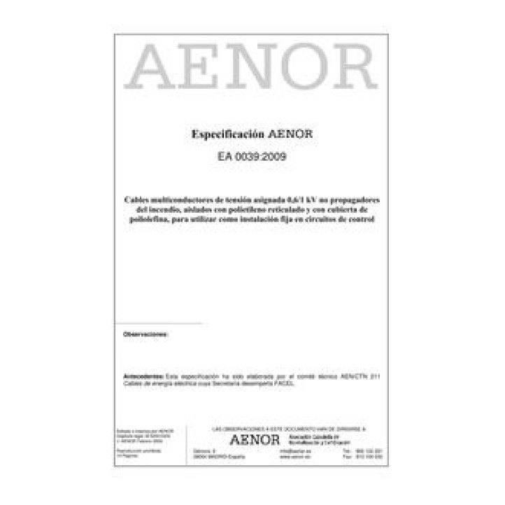 AENOR EA 0039