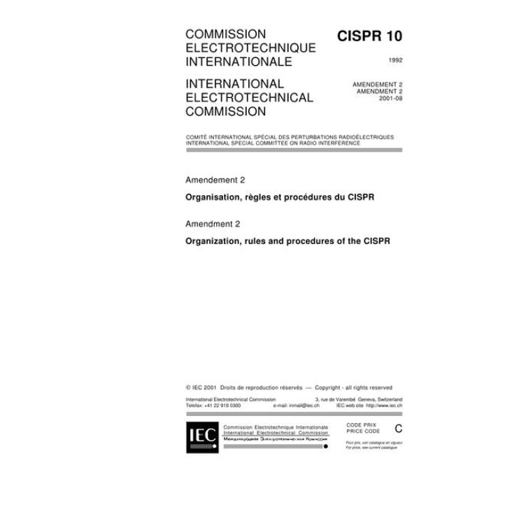 CISPR 10 Amd.2 Ed. 4.0 b:2001