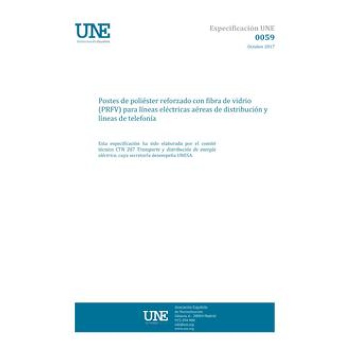 AENOR ESPECIFICACION UNE 0059
