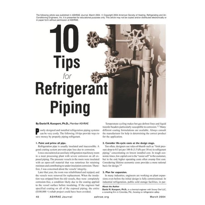 10 Tips for Refrigerant Piping