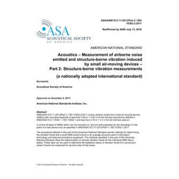 ASA S12.11-2013/Part 2/ISO 10302:2-2011 (R2023)