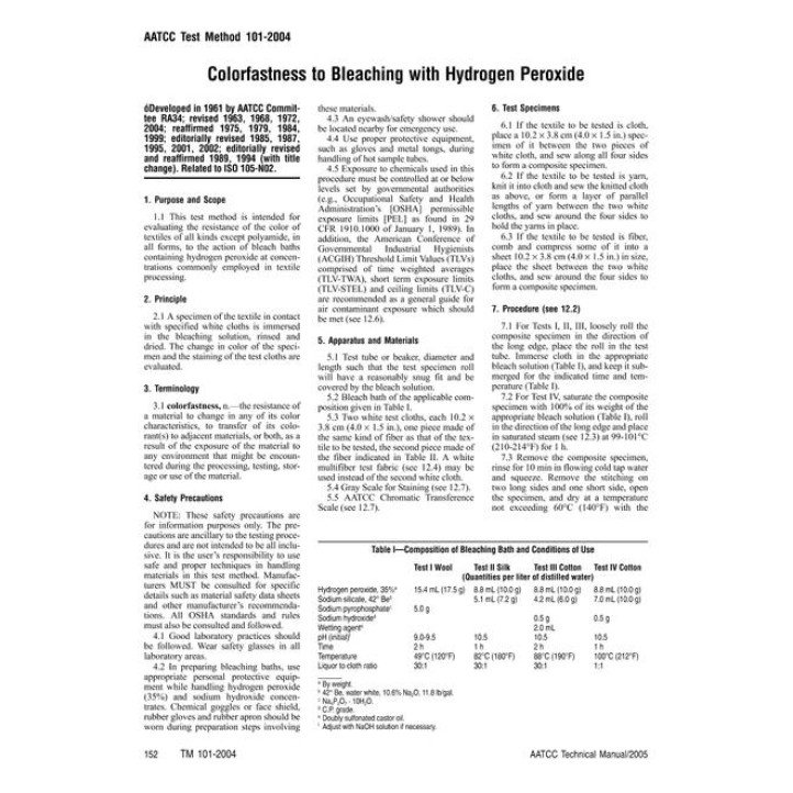 AATCC 101-2004