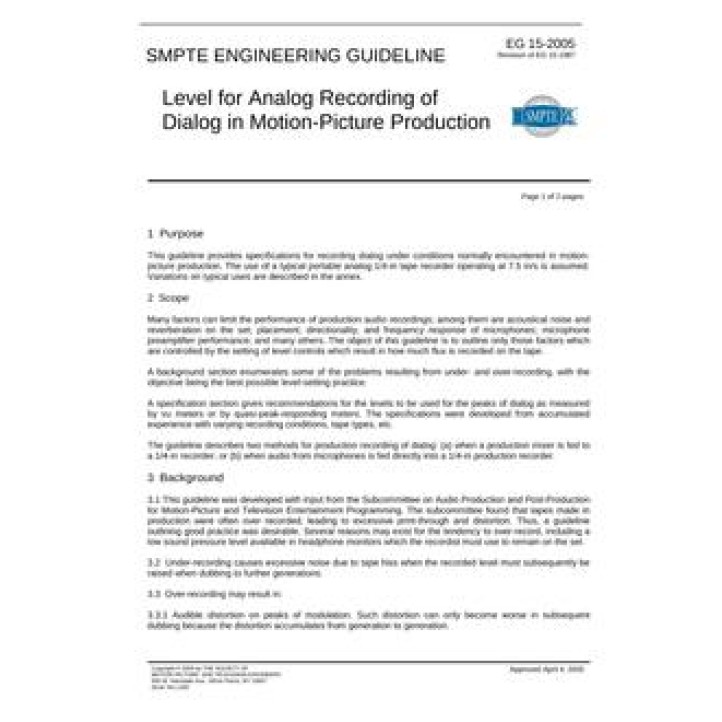 SMPTE EG 15