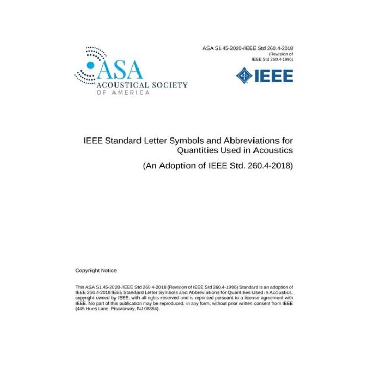 ASA S1.45-2020/IEEE Std 260.4-2018