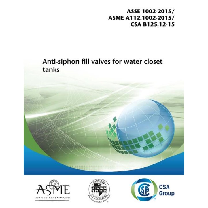ASME A112.1002-2015/ASSE 1002-2015/CSA B125.12-15