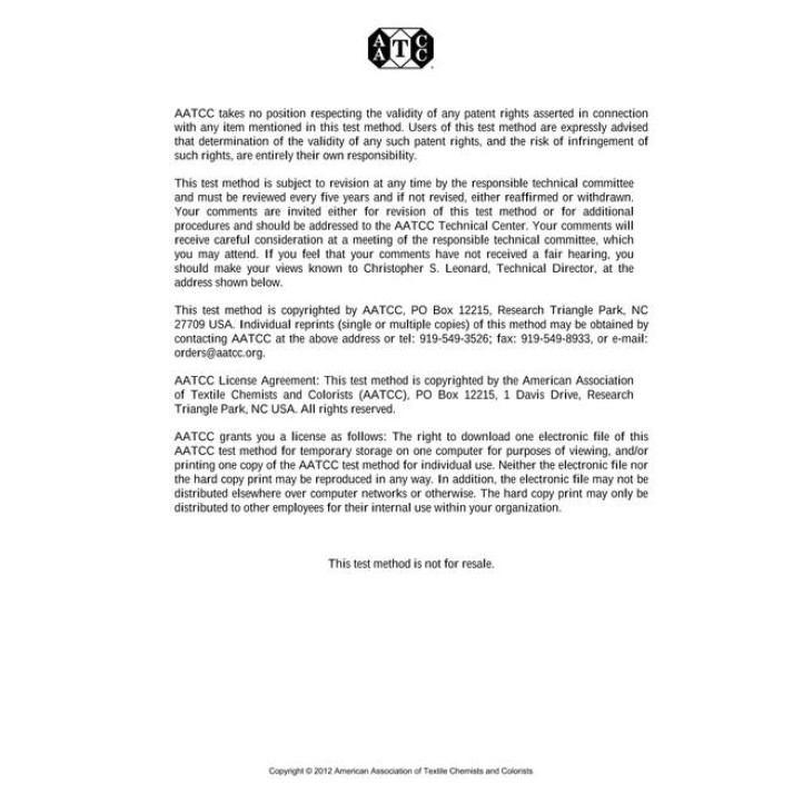 AATCC 107-2012