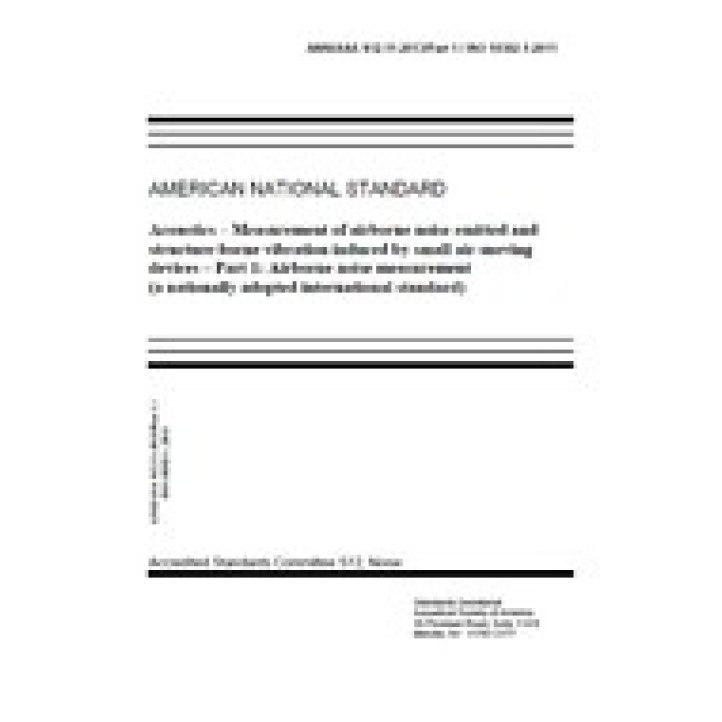 ASA S12.11-2013/Part 1/ISO 10302:1-2011 (R2023)