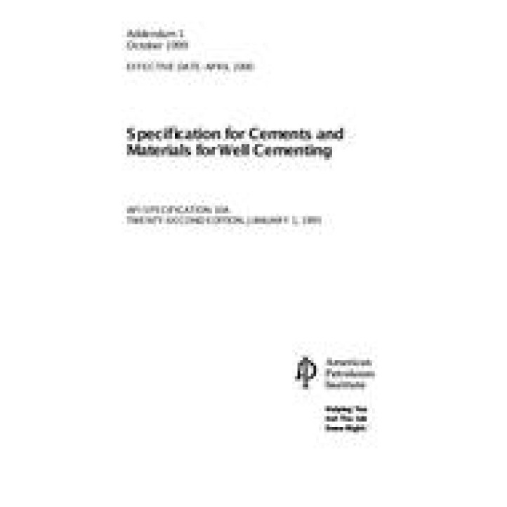 API 10A Addendum 1