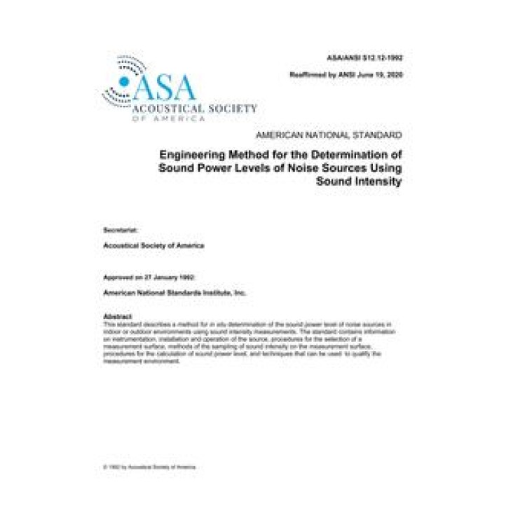 ASA S12.12-1992 (R2020)